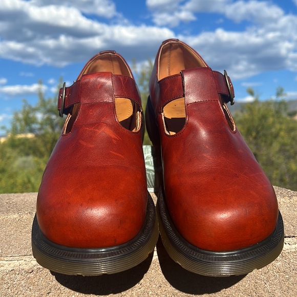 🏴󠁧󠁢󠁥󠁮󠁧󠁿 Vintage Dr. Martens MIE Platform T-Strap Chunky Mary Jane UK 8 - Picture 5 of 17